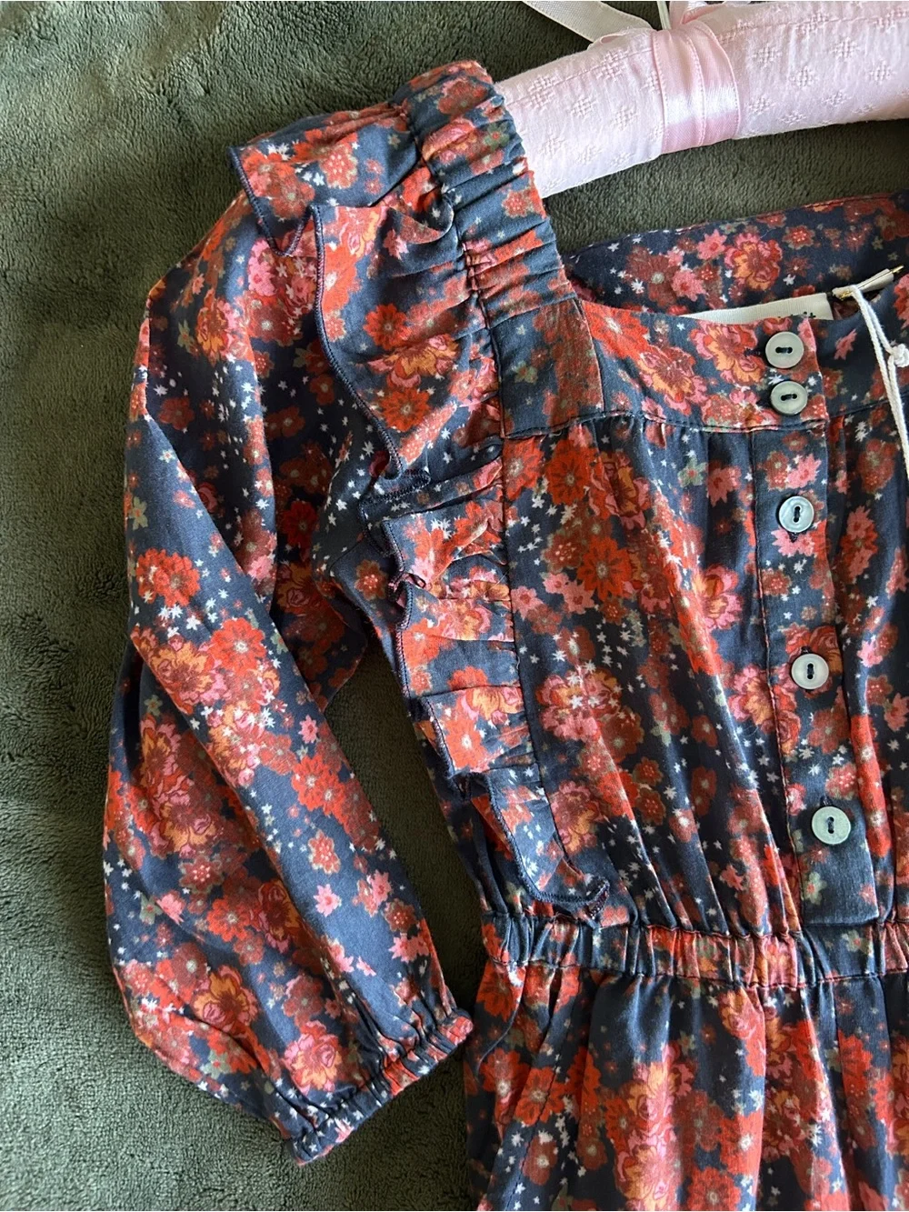 Roller Rabbit One-Piece with Red Floral Print